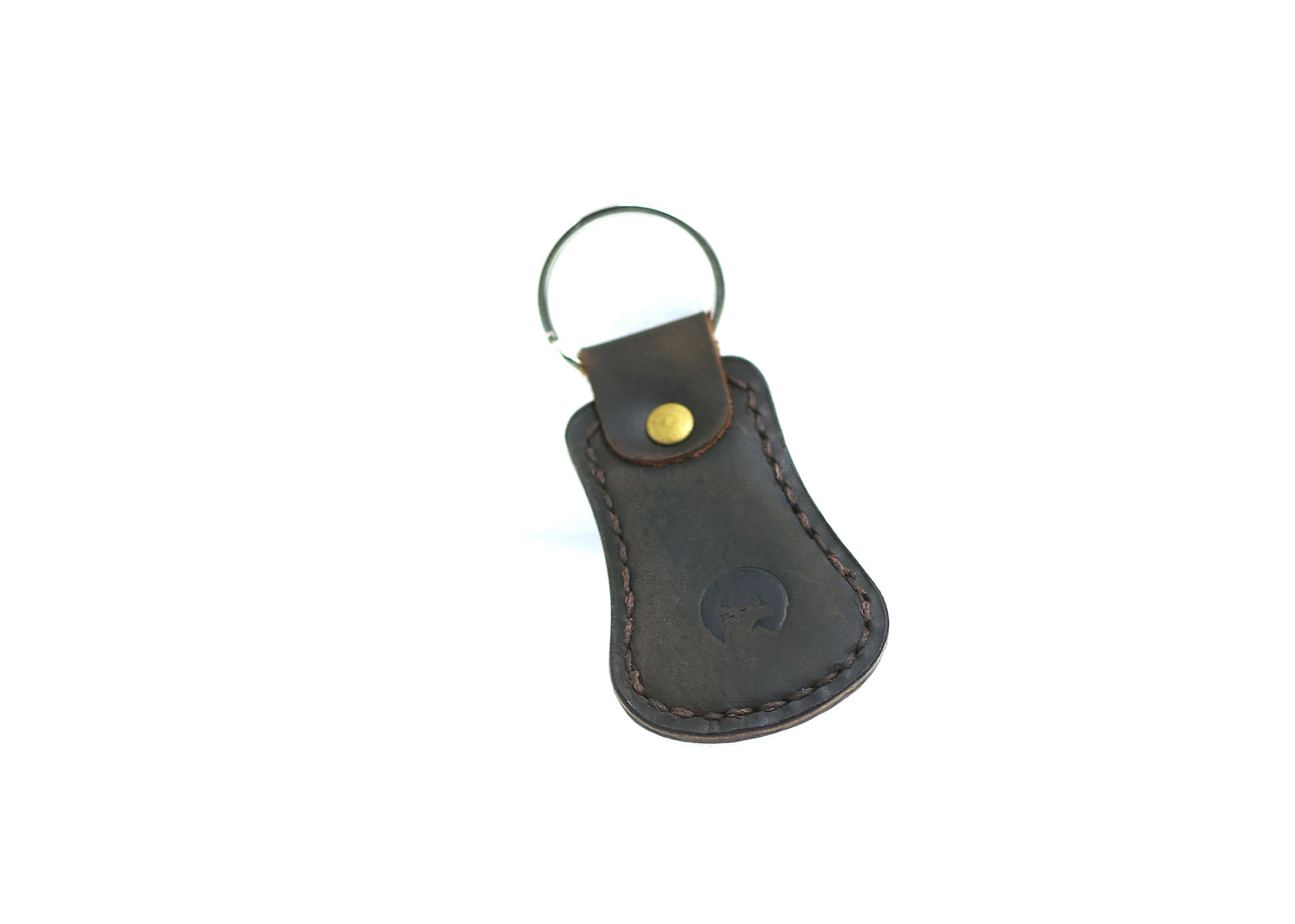 Black leather keyring |guitar shaped|