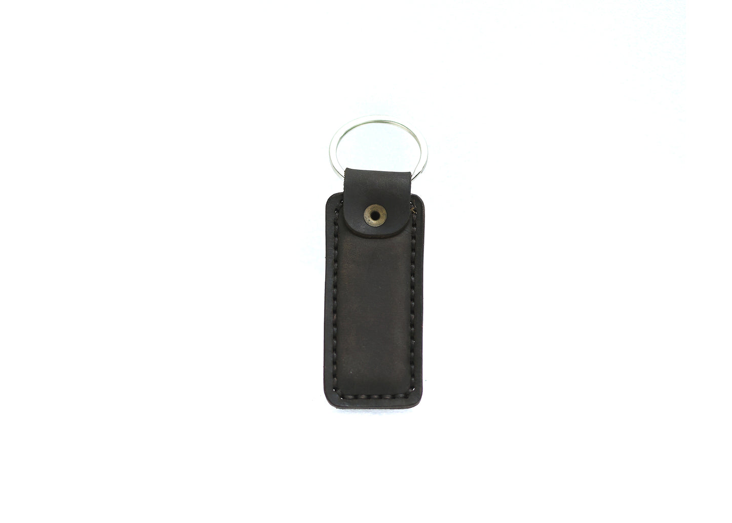 Black leather Keyring