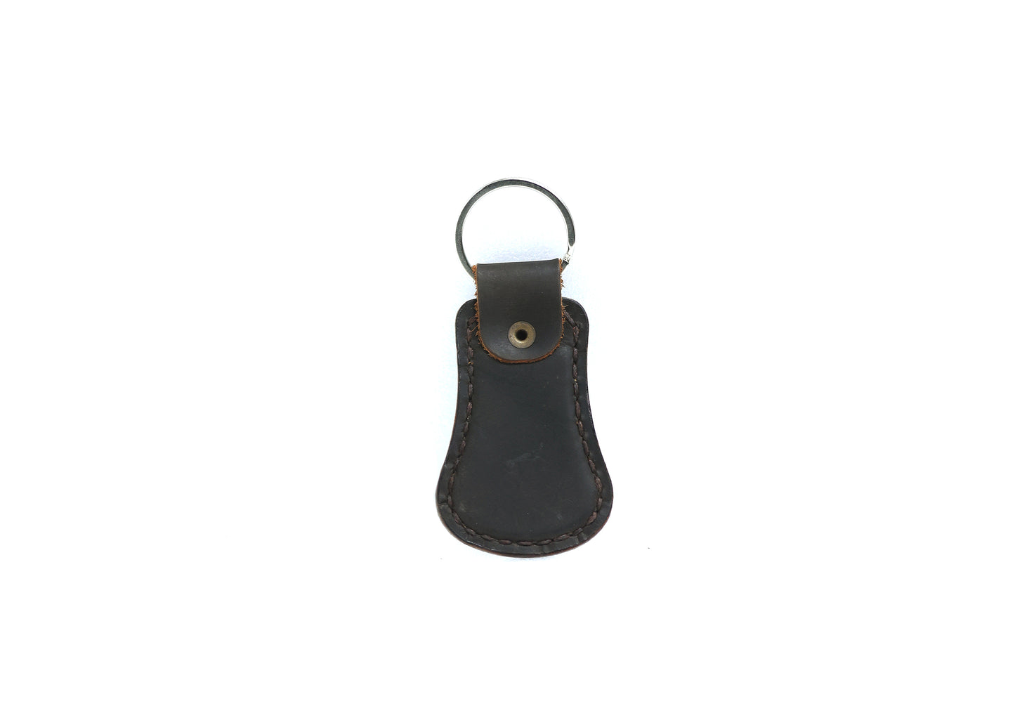 Black leather keyring |guitar shaped|