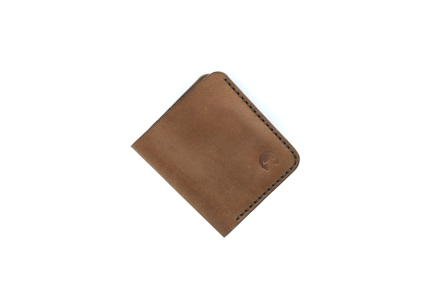 Brown leather cardholder wallet