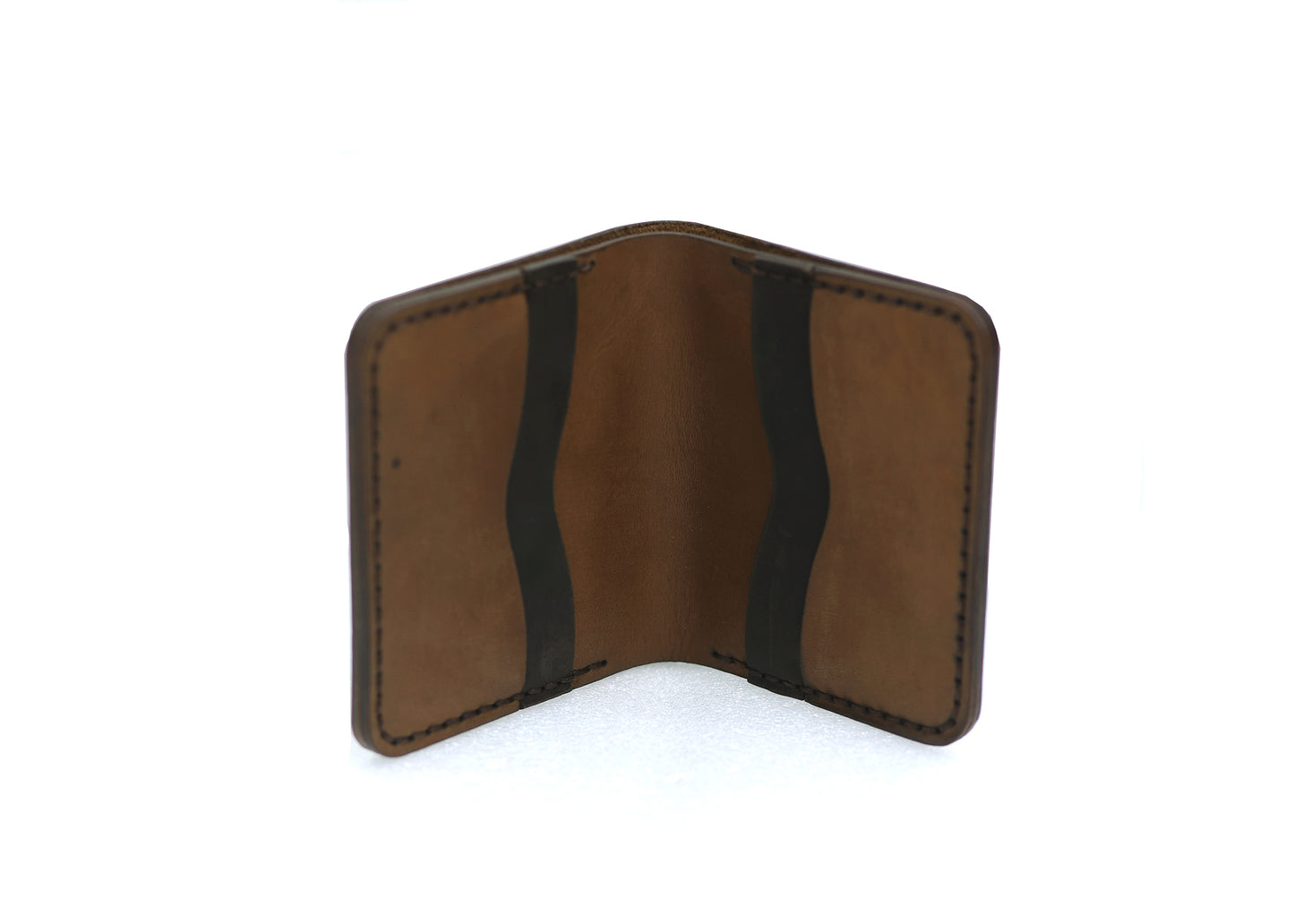 Brown leather cardholder wallet