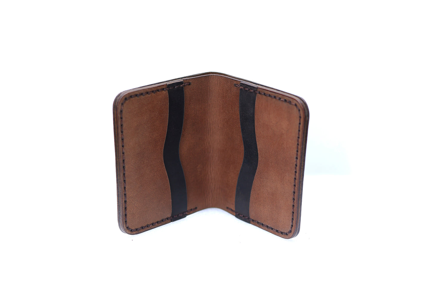 Brown leather cardholder wallet