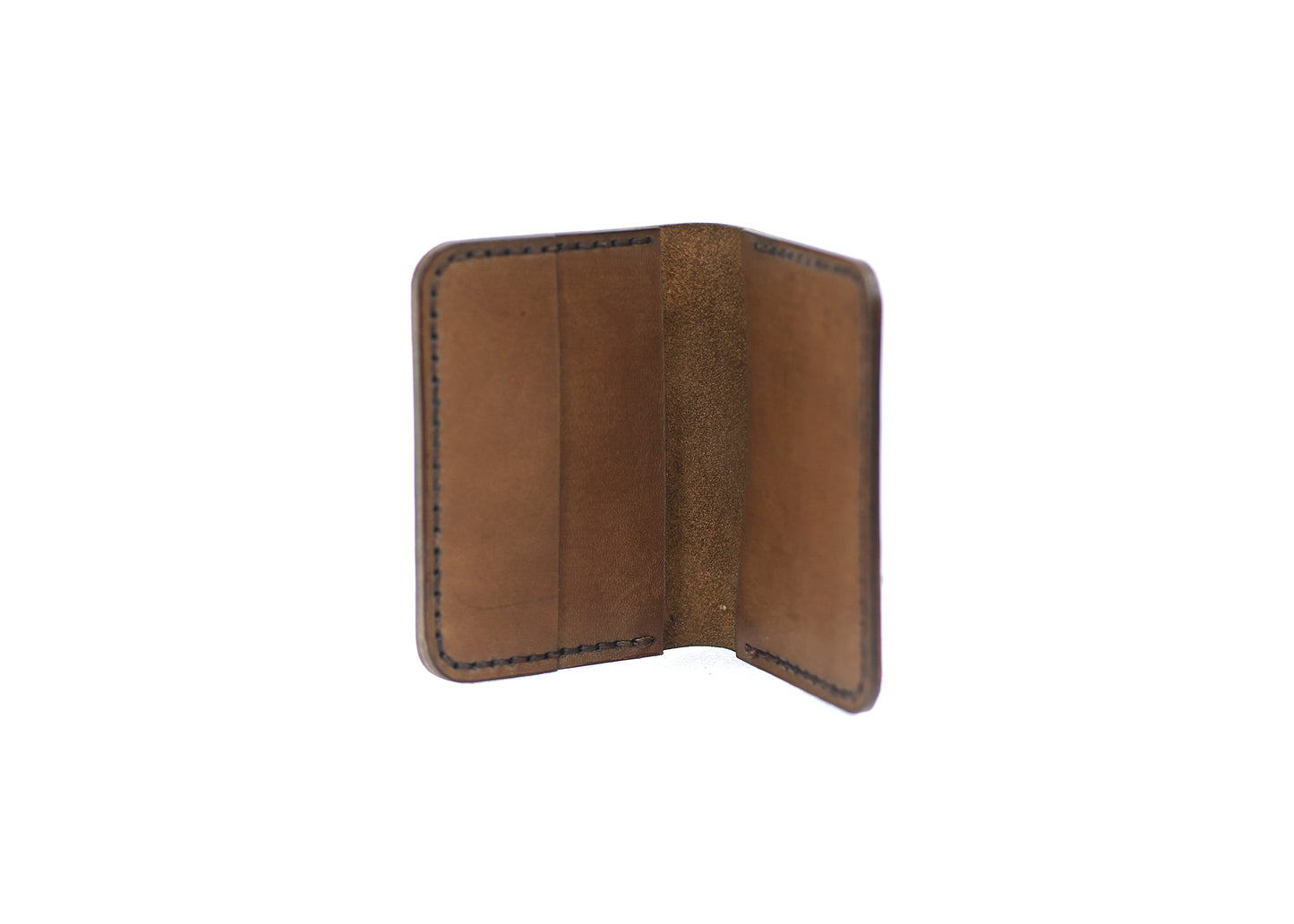 Brown bifold leather wallet