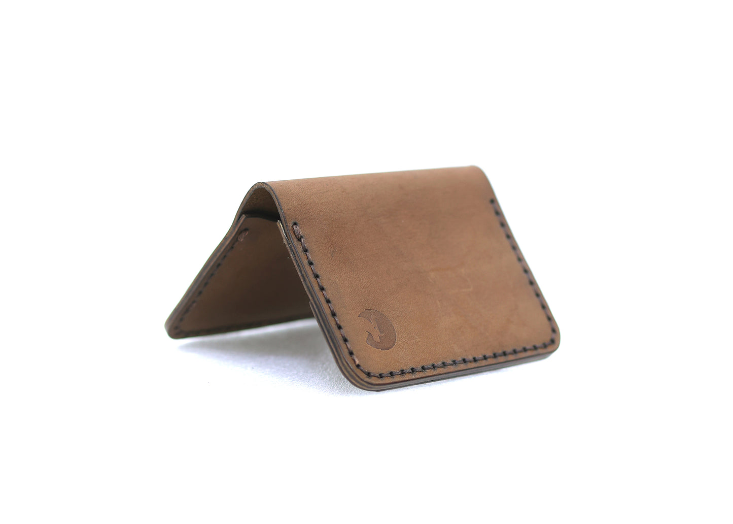 Brown bifold leather wallet