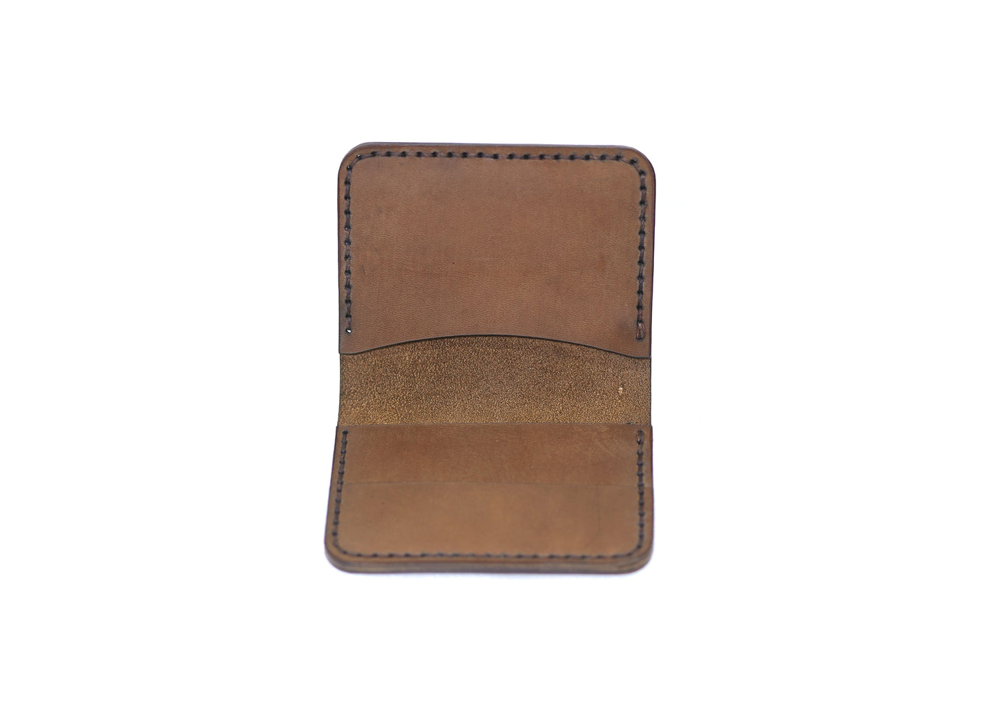 Brown bifold leather wallet