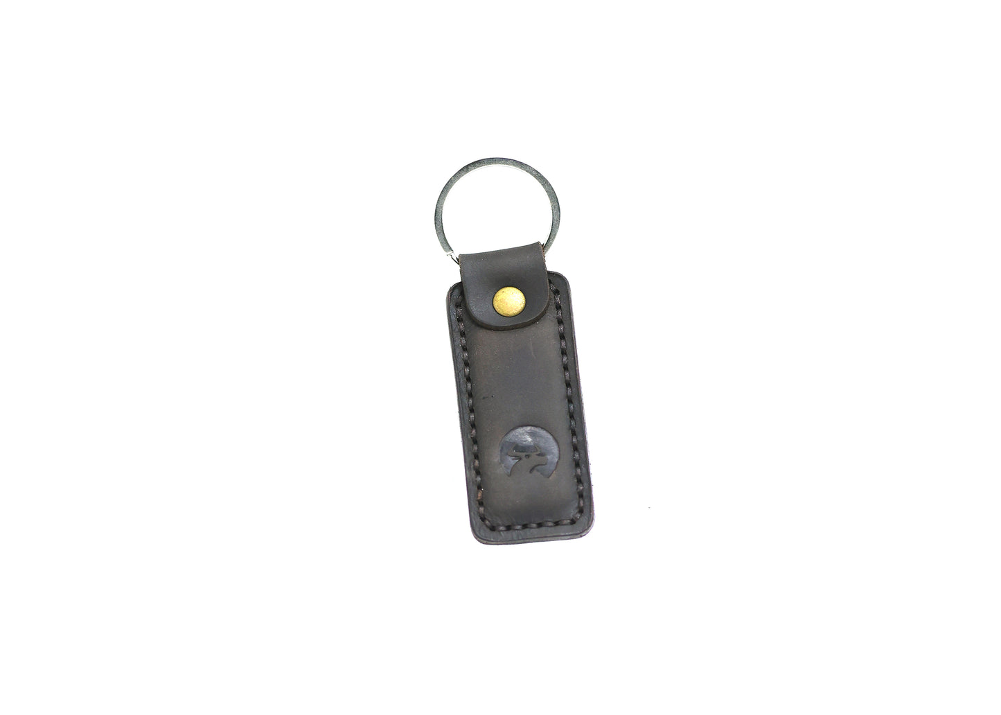 Black leather Keyring