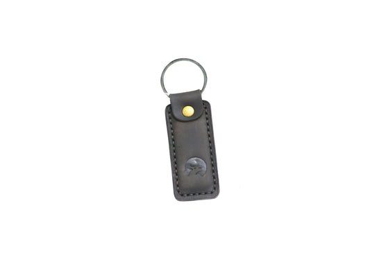 Black leather Keyring
