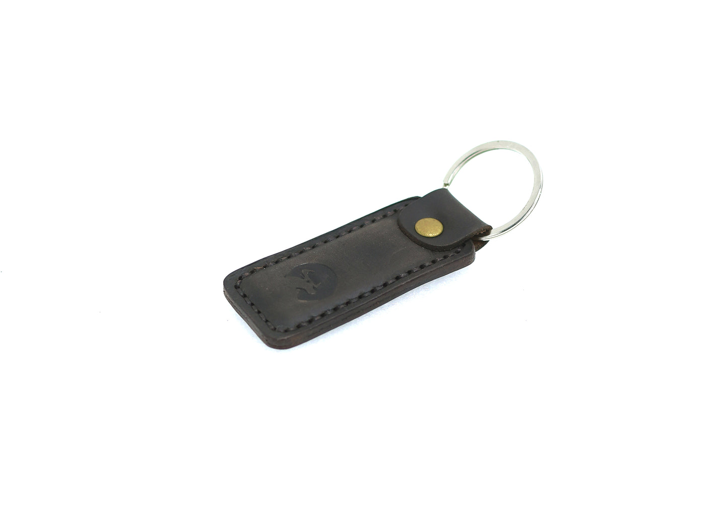 Black leather Keyring