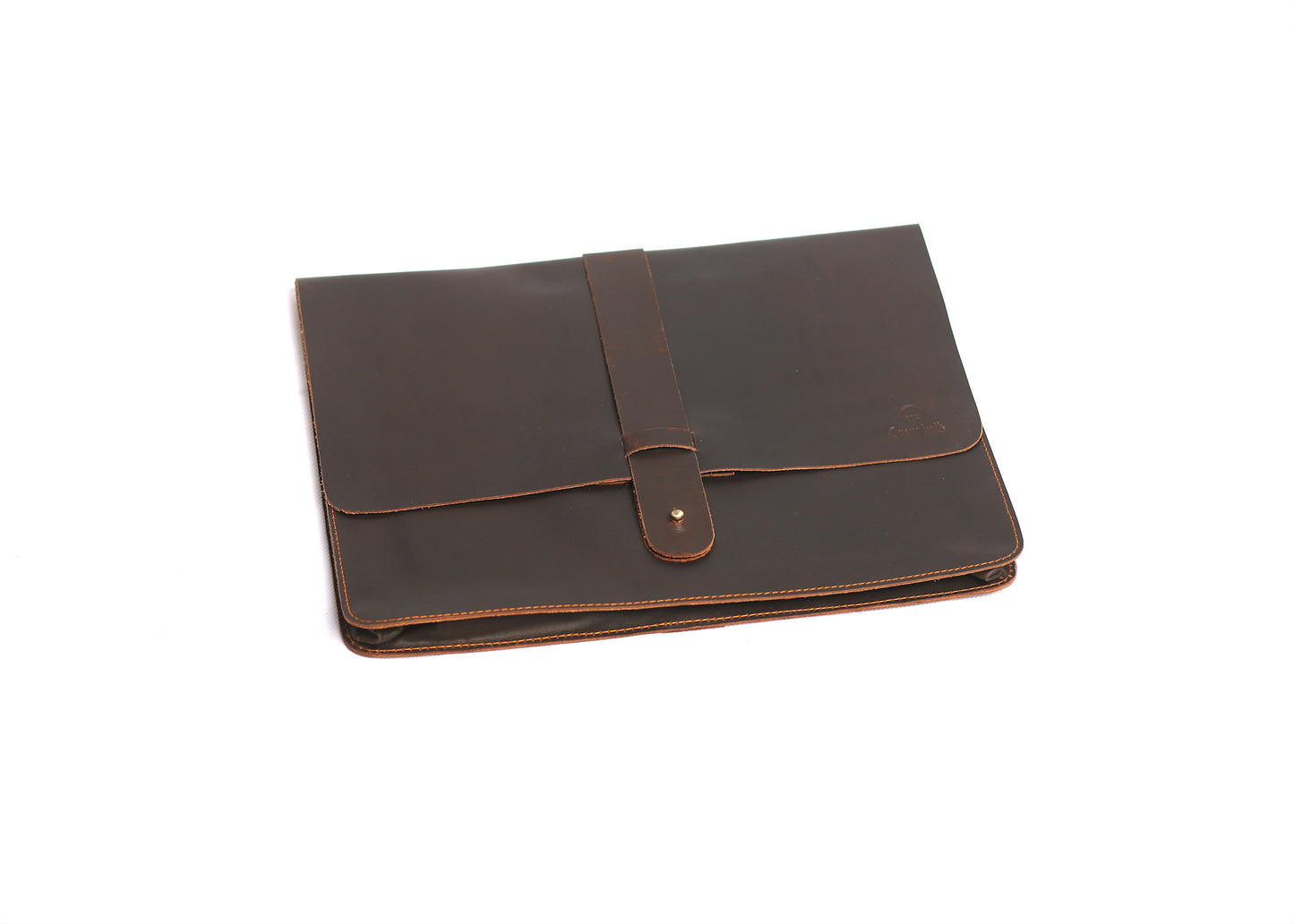 Laptop Leather Sleeve with Stud |dark Maroon|
