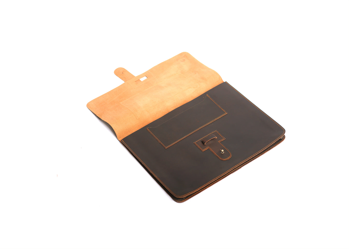 Laptop Leather Sleeve with Stud |dark Maroon|