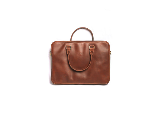 Laptop Business Leather Bag |Brown Color|