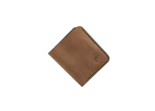 Brown leather cardholder wallet