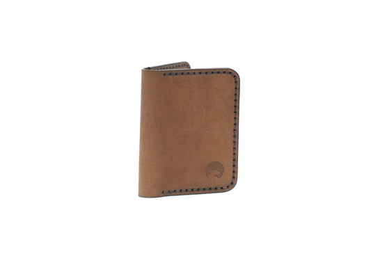 Brown bifold leather wallet